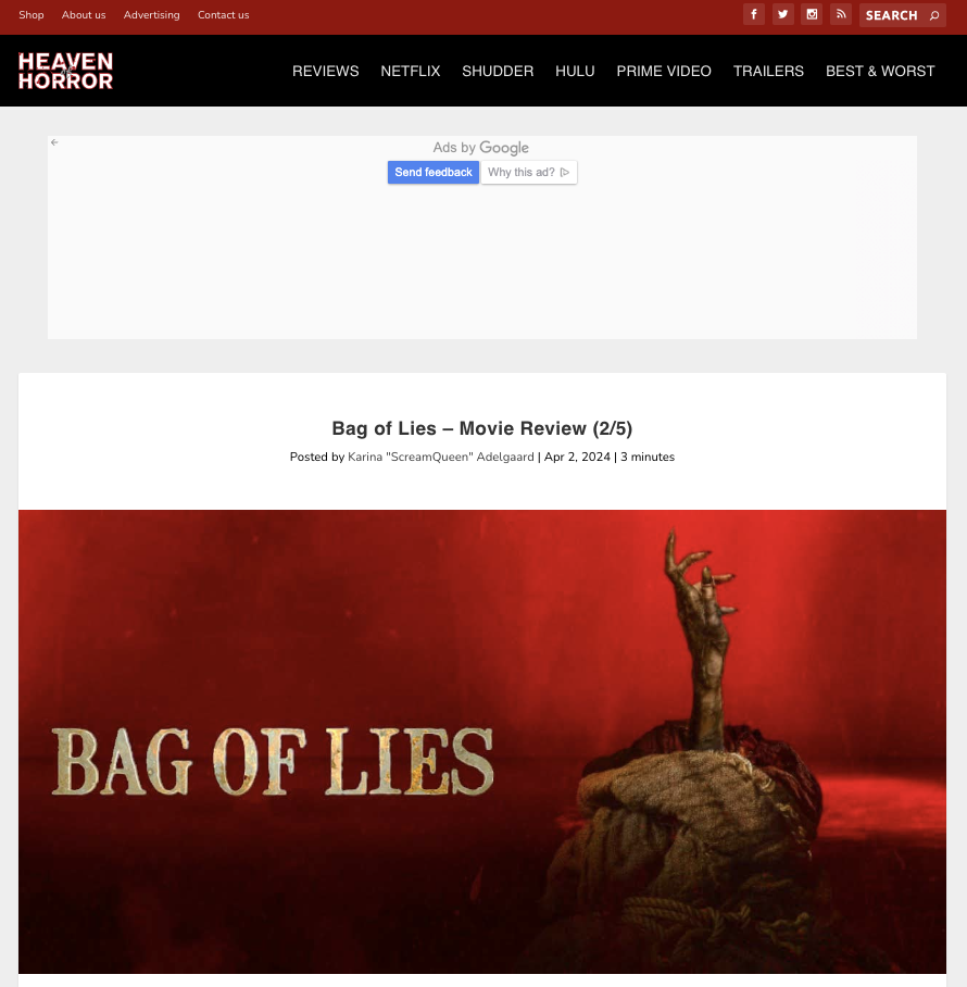 Bag of Lies – Movie Review (2/5)